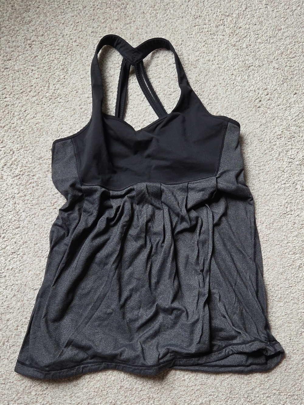 Women’s Black & Charcoal Racerback Tank Top